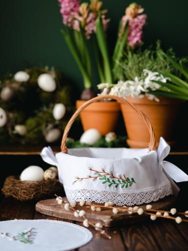 Serwetki do koszyczka duże z koronką - bazie