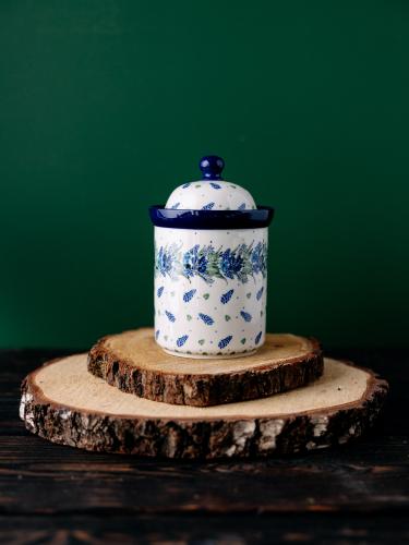 Pojemnik z przykrywką Wianek 20 cm - Ceramika Bolesławiec