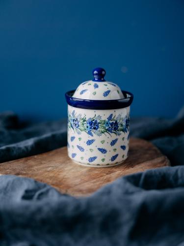 Pojemnik z przykrywką Wianek 15 cm - Ceramika Bolesławiec