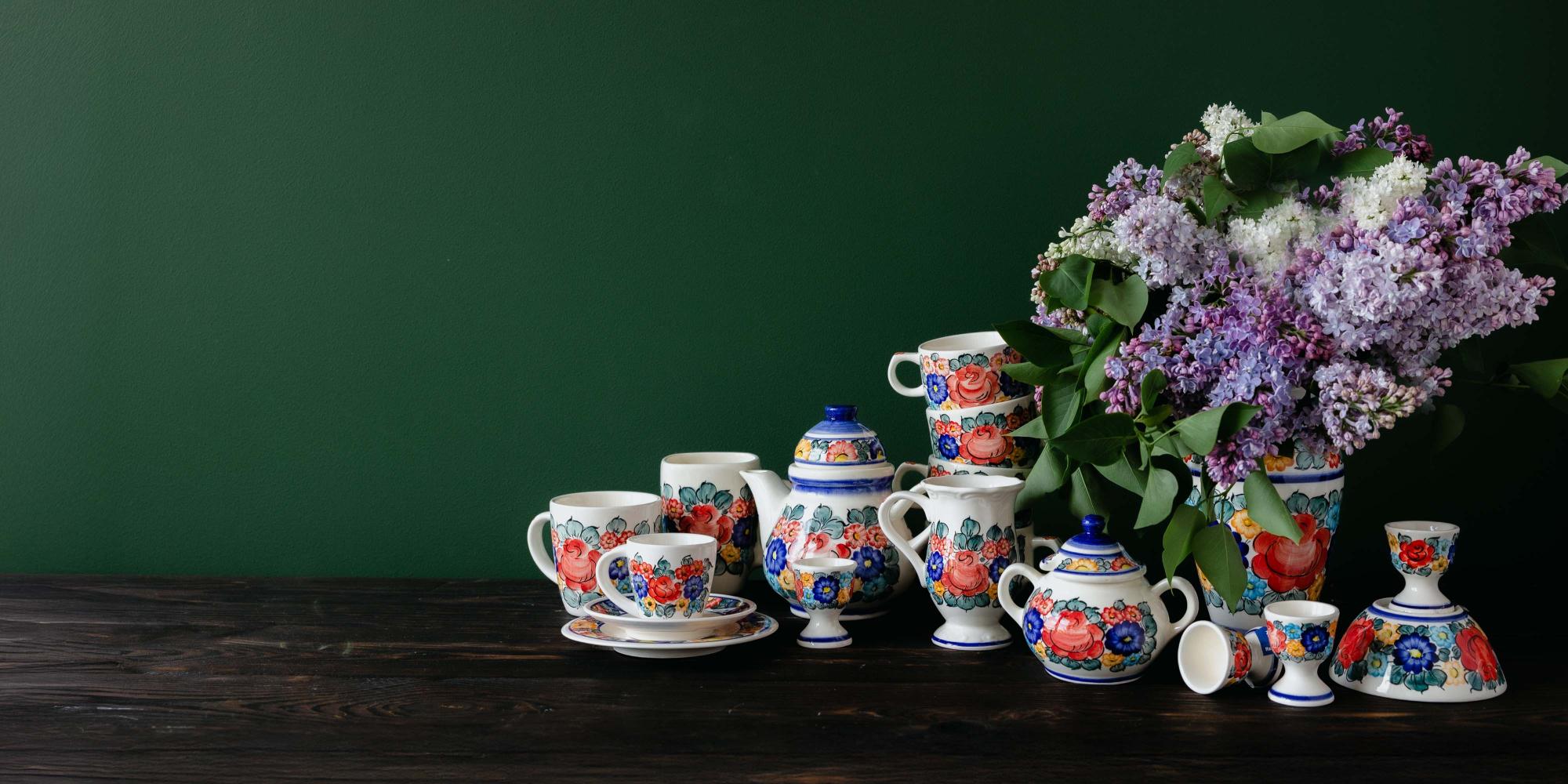 Ceramika Fajans ręcznie malowana