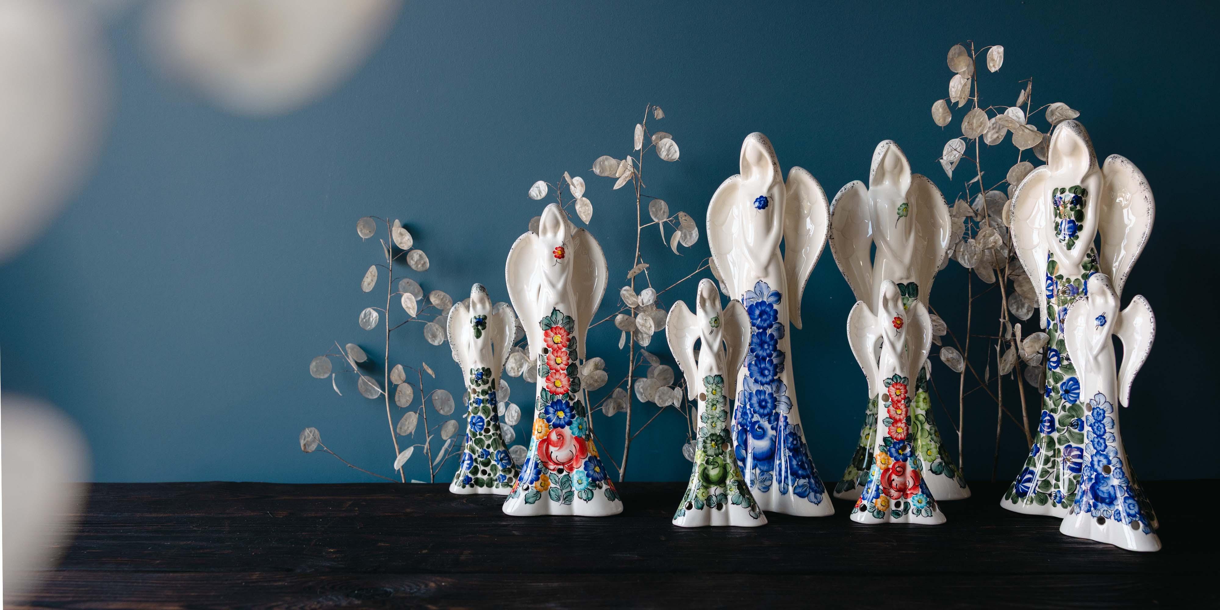 Ceramiczne anioły z Fajansu Włocławek